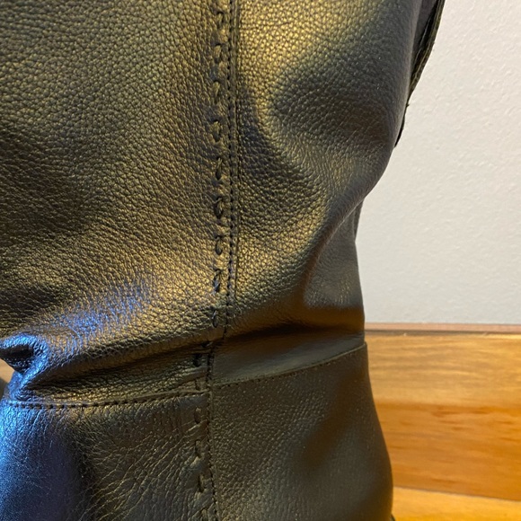 Land,s End Leather Boots size 9.5 Black - Picture 2 of 5